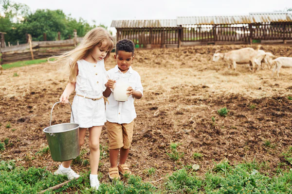 How does growing up on a farm shape a child's education and understanding of the world? image